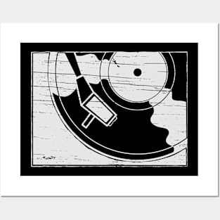 turntable negative space design for sound fans Posters and Art